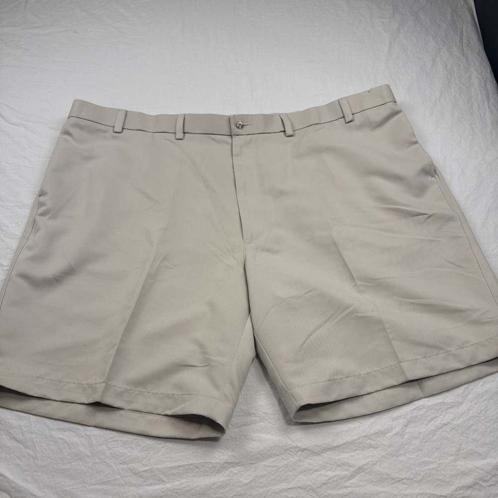 Roundtree And Yorke Big Man Classic Fit Flat Front Shorts Size 50 x 8.75